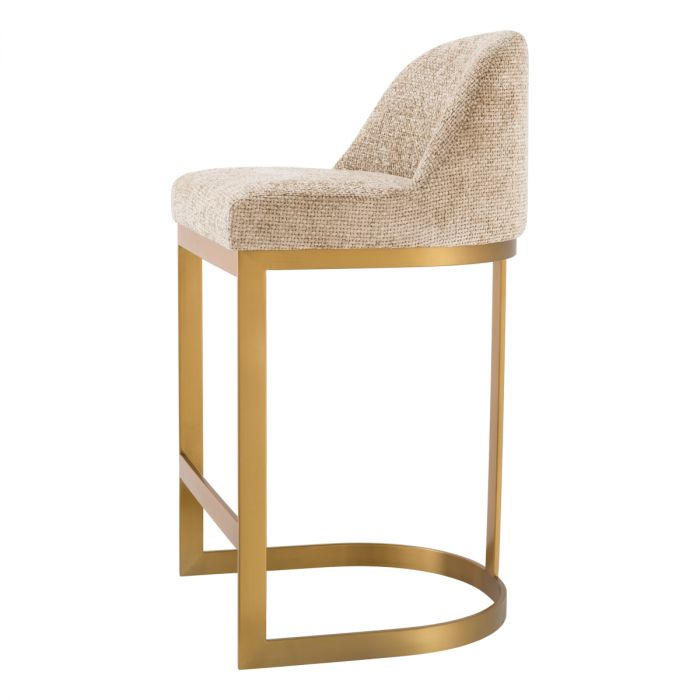 Condos counter stool in gold with lyssa seat by Eichholtz-counter stool-Renaissance Design Studio