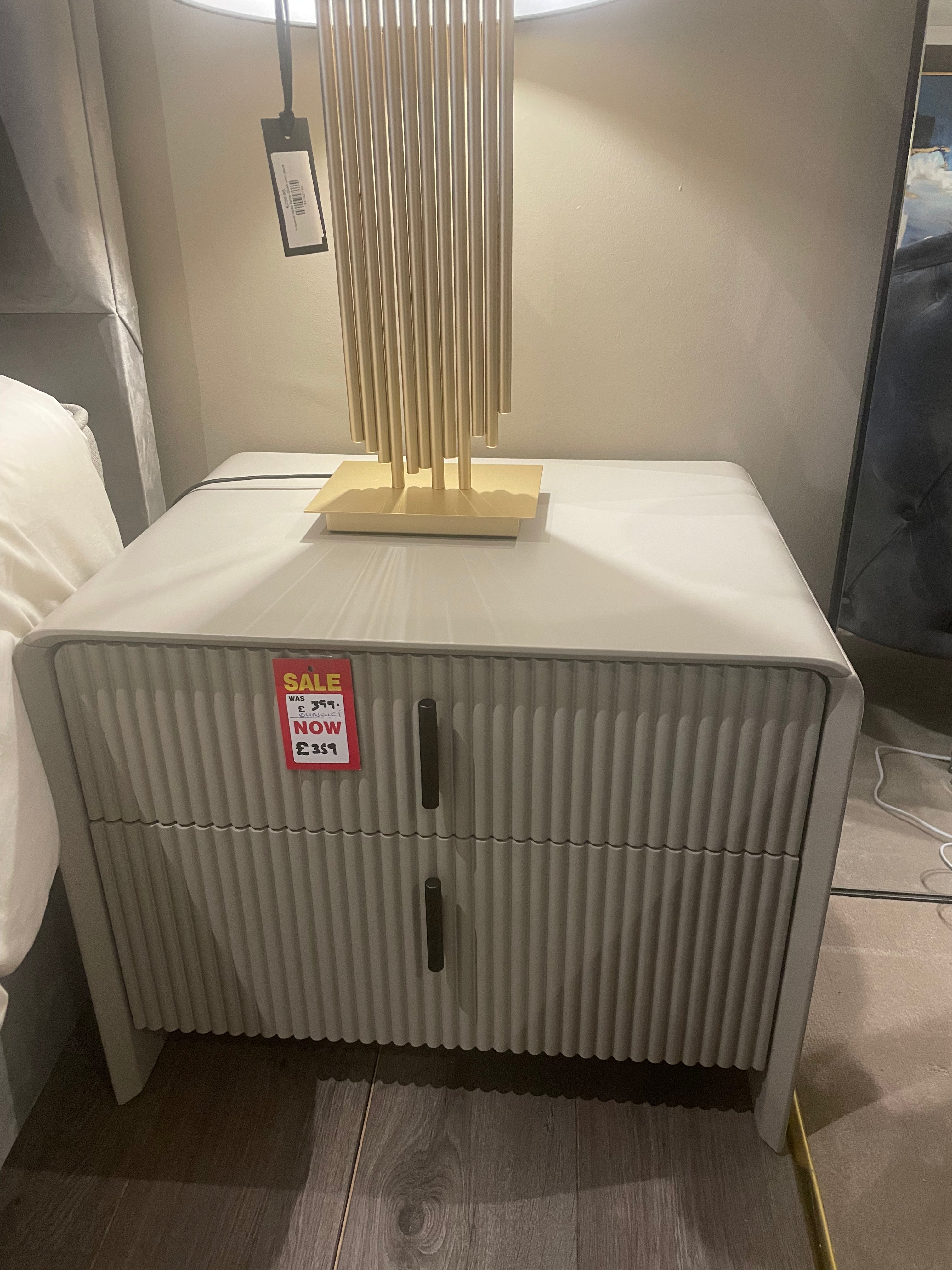 Connor Bedroom collection in colour stone fixed price.-BEDSIDE CABINET-Renaissance Design Studio