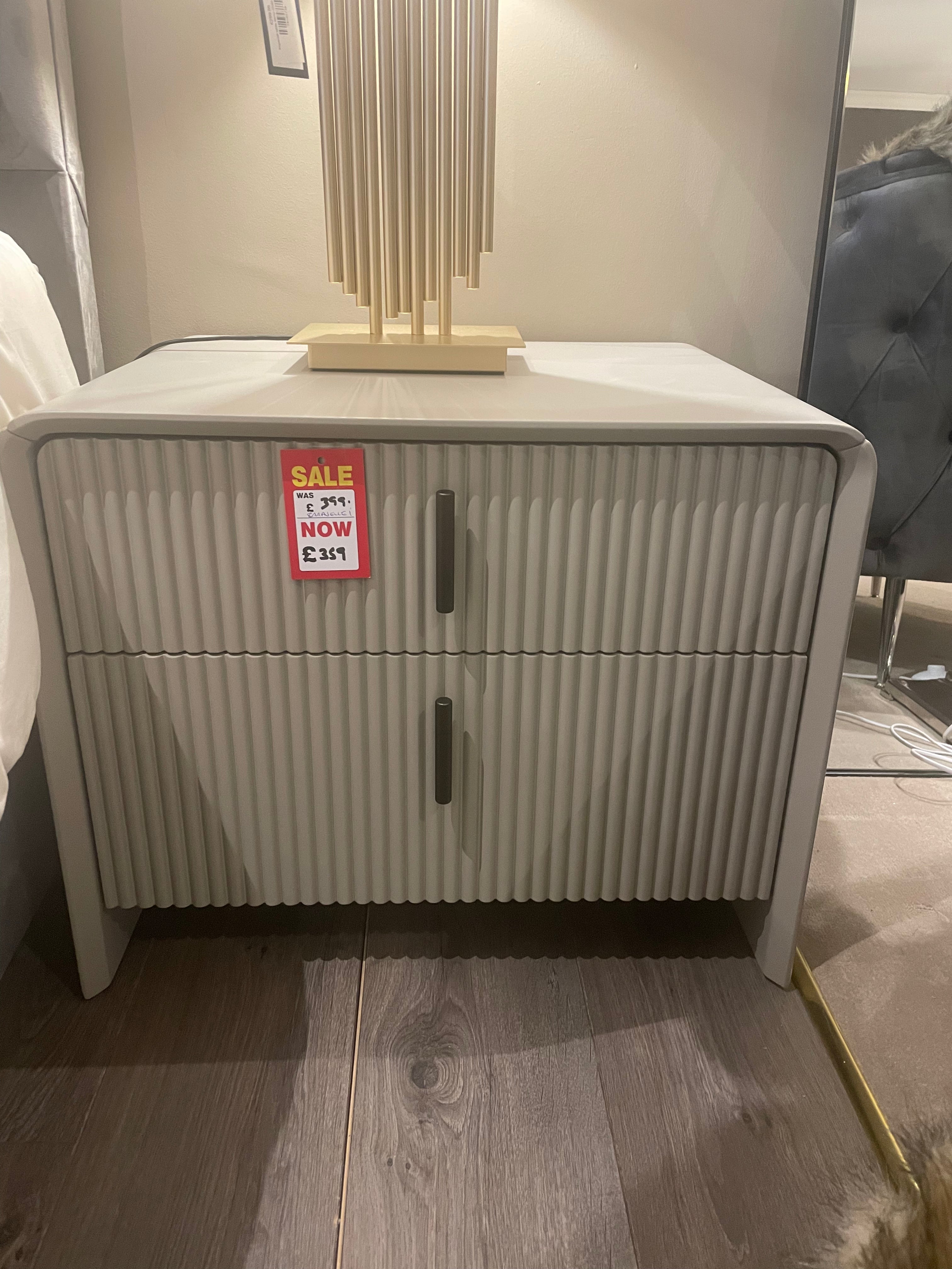 Connor Bedroom collection in colour stone fixed price.-BEDSIDE CABINET-Renaissance Design Studio