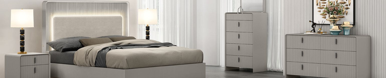 Connor Bedroom Collection In Colour Stone-Renaissance Design Studio