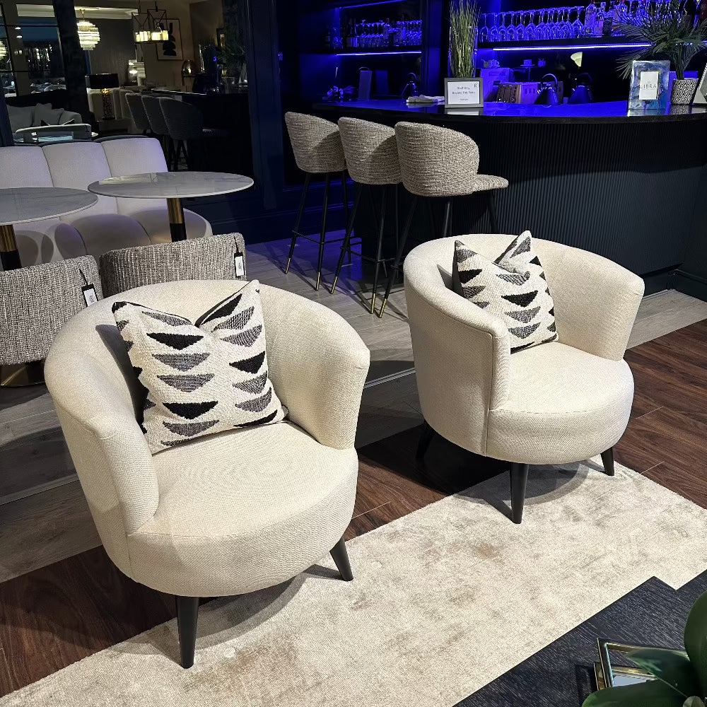 Conrad accent armchair custom made in selection of grade b fabrics and other choices-Renaissance Design Studio