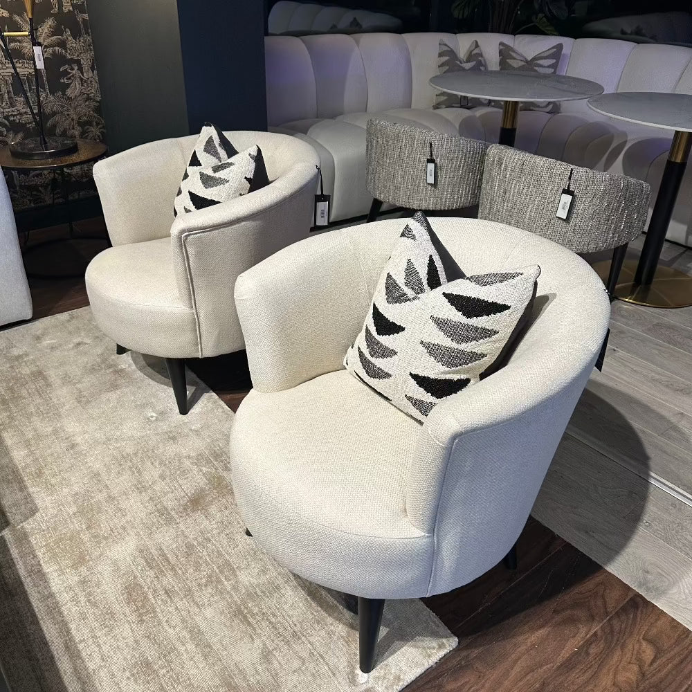 Conrad accent armchair custom made in selection of grade b fabrics and other choices-Renaissance Design Studio