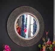 Conrad dimple round wall mirror-Renaissance Design Studio
