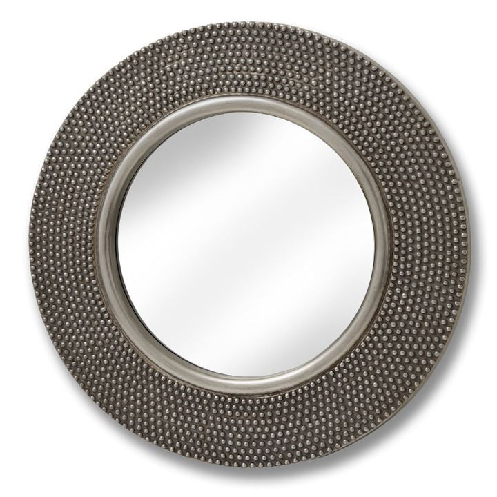 Conrad dimple round wall mirror-Renaissance Design Studio