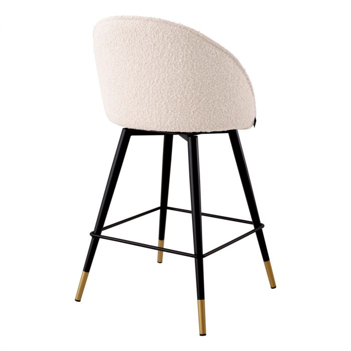 Cooper Counter or Bar stools with brass caps by Eichholtz set of 2-Counter Stools-Renaissance Design Studio