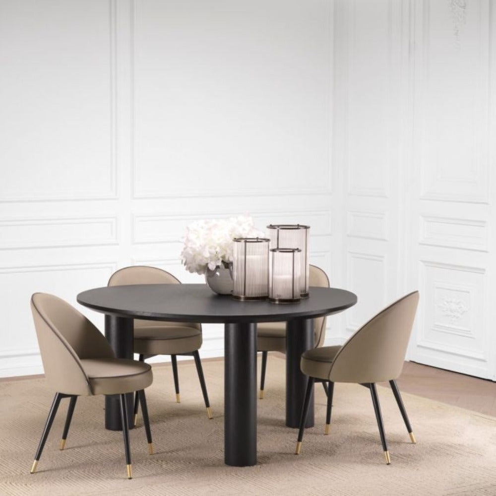 Cooper faux leather dining chair by Eichholtz set of 2