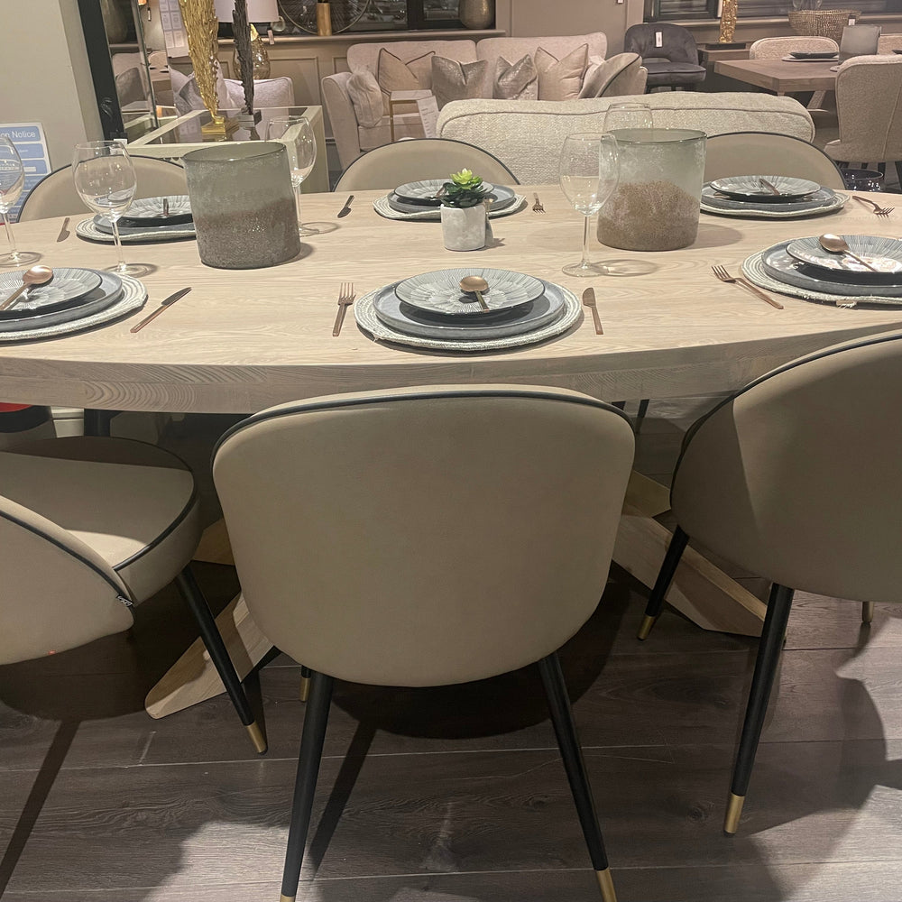 Cooper faux leather dining chair by Eichholtz set of 2