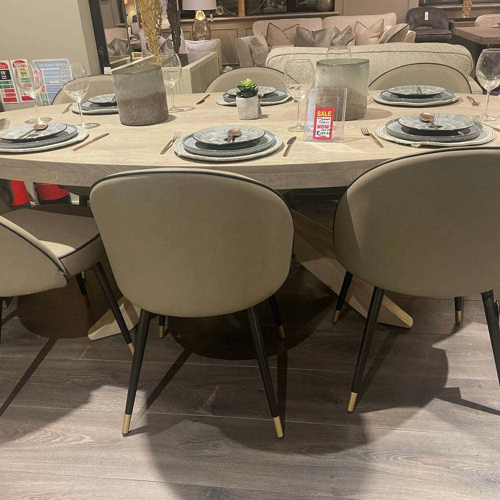 Cooper faux leather dining chair by Eichholtz set of 2