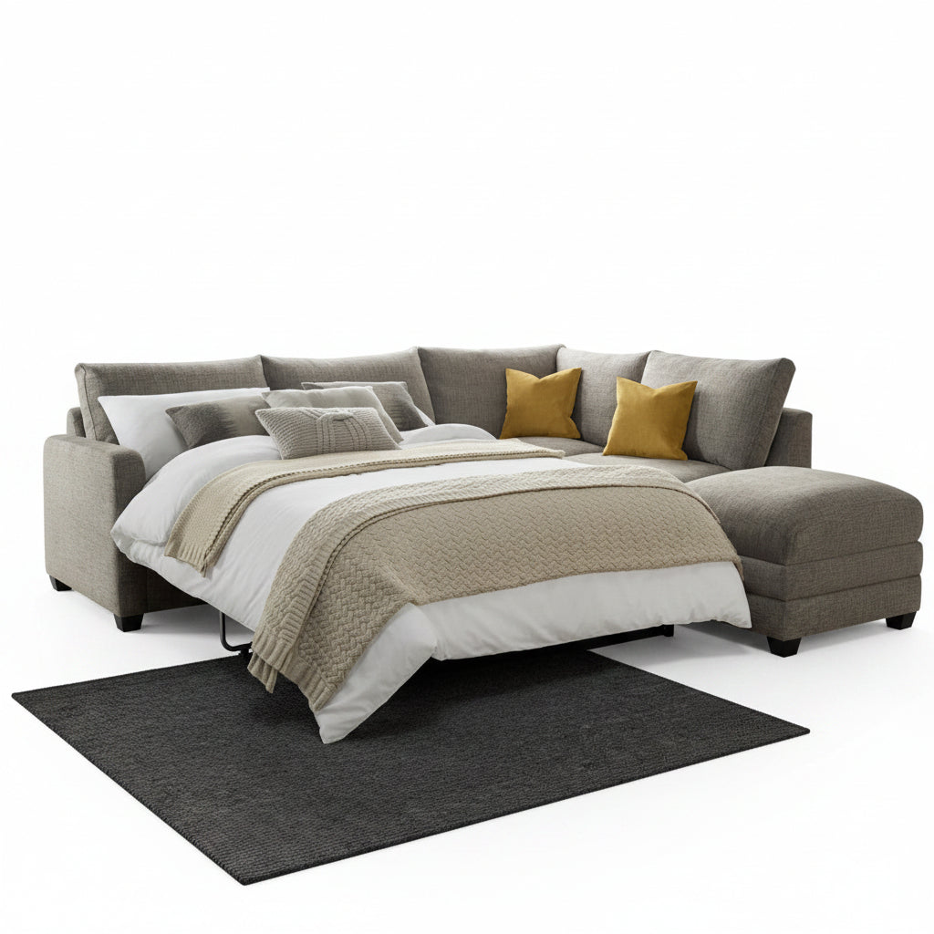 Corner sofa bed Maisonette made to order in the UK-Renaissance Design Studio
