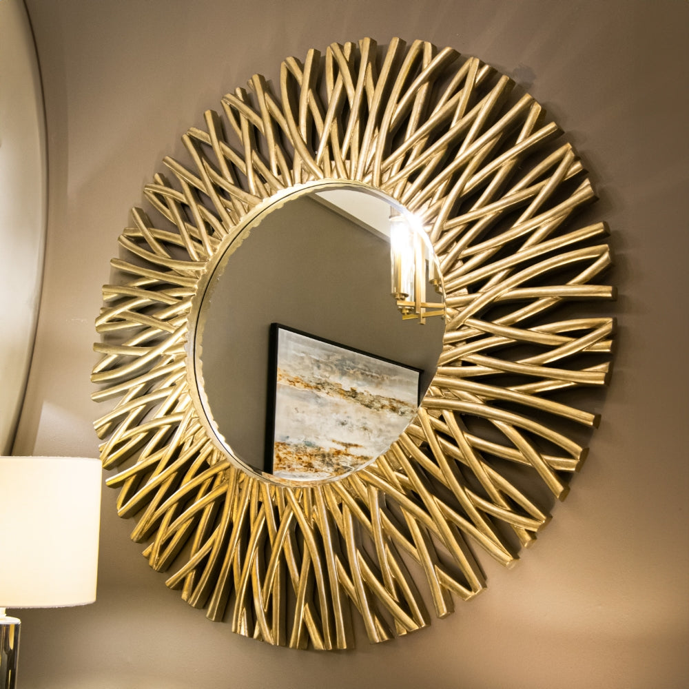 Corran Mirror Antique Brass By RV Astley-Renaissance Design Studio