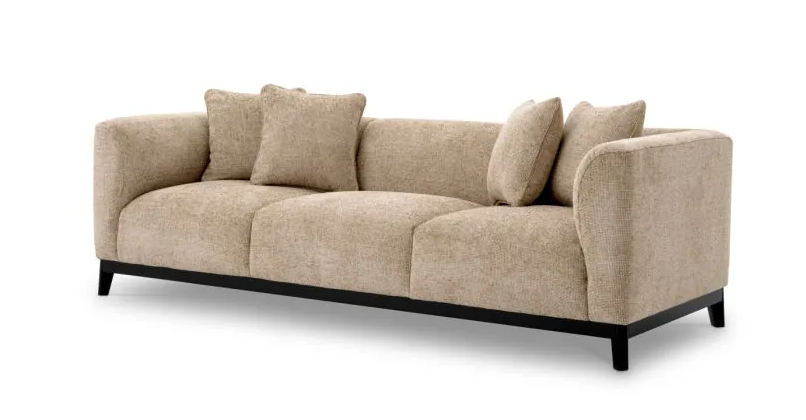 Corso Off White Designer Sofa By Eichholtz In Stunning Lyssa Fabric-Renaissance Design Studio
