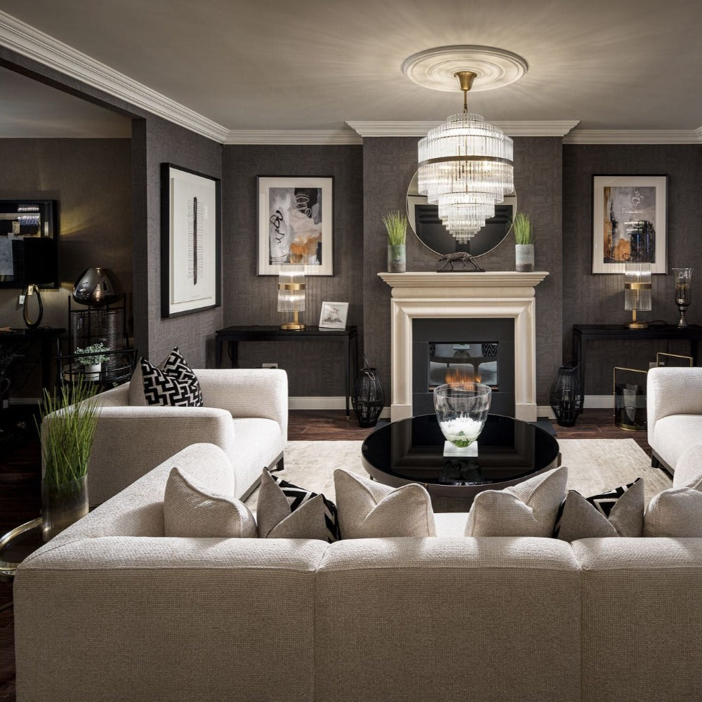 Corso Off White Designer Sofa By Eichholtz In Stunning Lyssa Fabric-Renaissance Design Studio