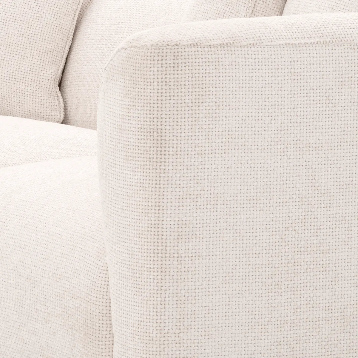 Corso Off White Designer Sofa By Eichholtz In Stunning Lyssa Fabric-Renaissance Design Studio