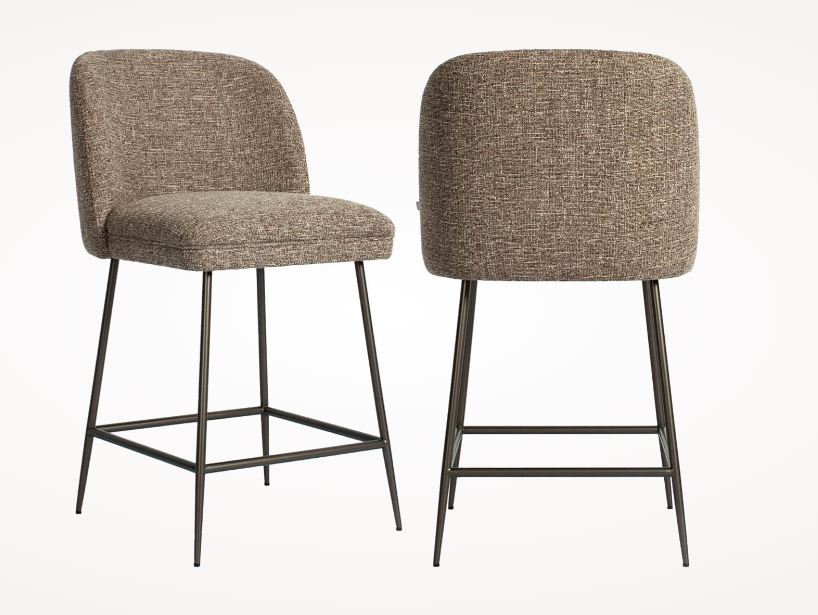 Counter stool Brown Tweed-Renaissance Design Studio