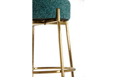 Counter stool in Emerald green and gold Sale price for set of 2 Instore purchase-Renaissance Design Studio