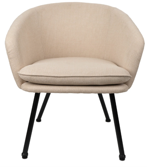 Cream Dixier Leisure Chair-Renaissance Design Studio