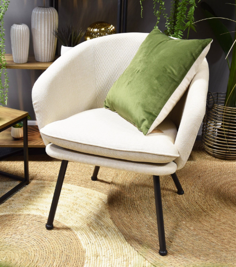 Cream Dixier Leisure Chair-Renaissance Design Studio