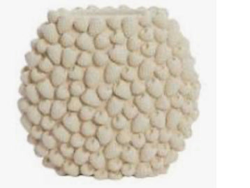 Cream raspberry vase-Renaissance Design Studio