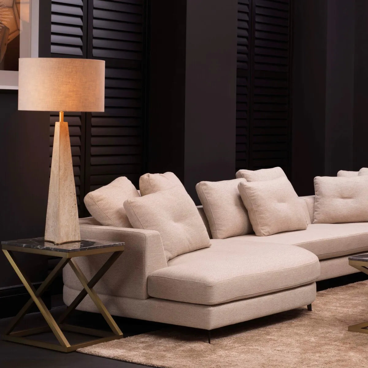 Criss Cross Side table by Eichholtz-end table-Renaissance Design Studio