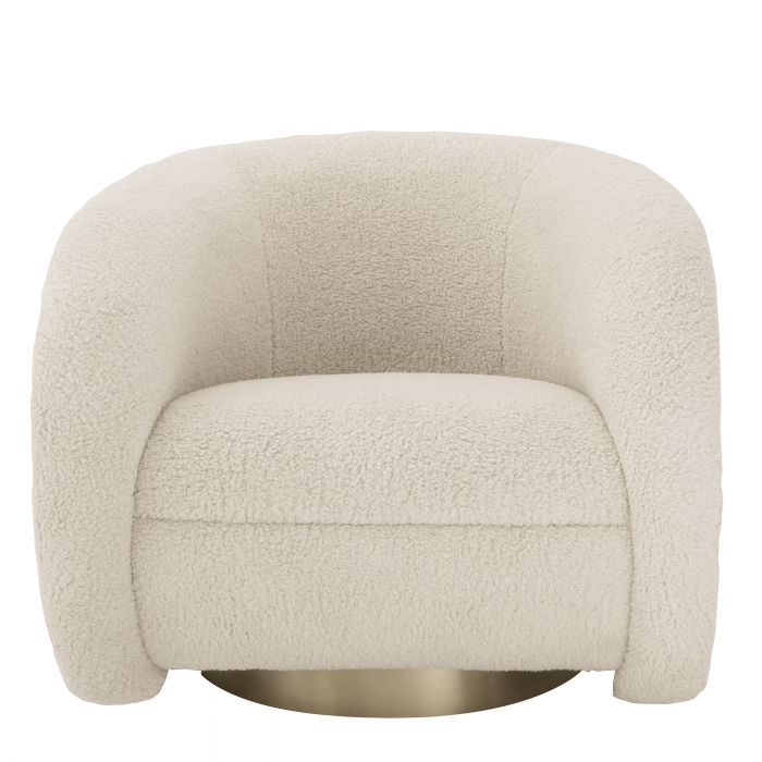 Cristo Swivel Armchair by Eichholtz Ex Showroom Save 30%-Renaissance Design Studio