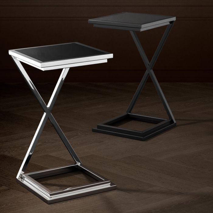 Cross side table with gunmetal frame by Eichholtz-Renaissance Design Studio