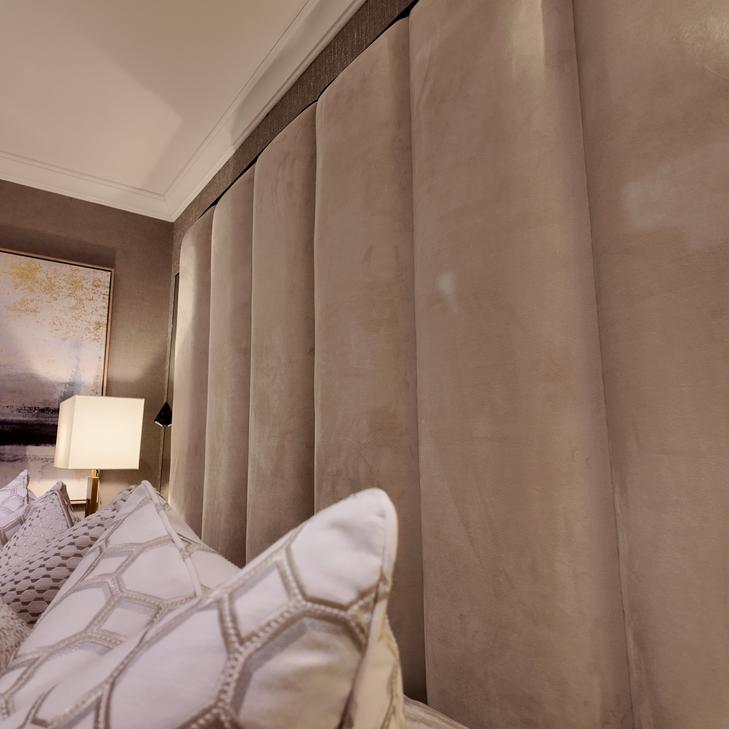 Custom Belle Bed frame with super High Headboard-Renaissance Design Studio