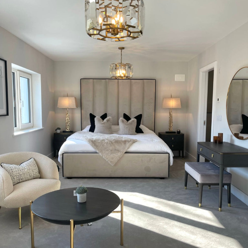 Custom Belle Bed frame with super High Headboard-Renaissance Design Studio