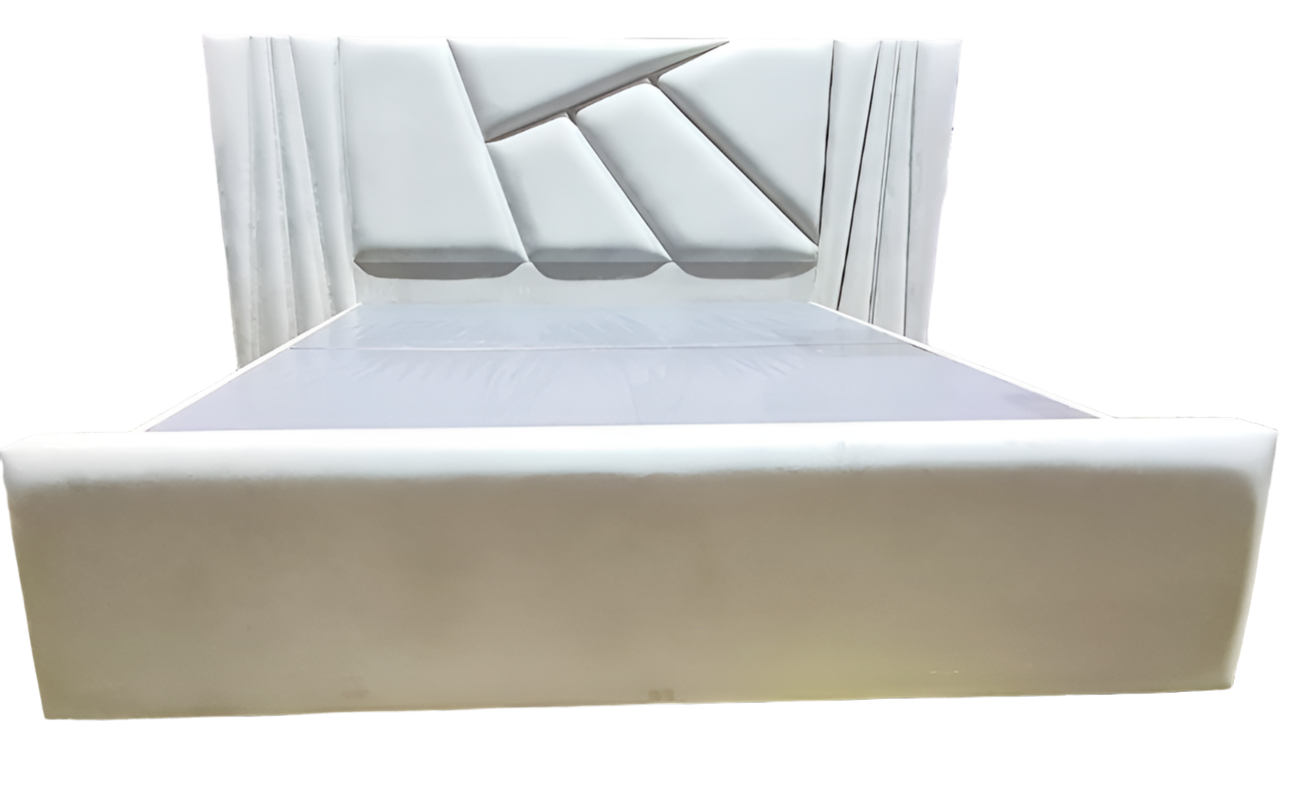 Custom made bed with designer headboard Royale-Renaissance Design Studio