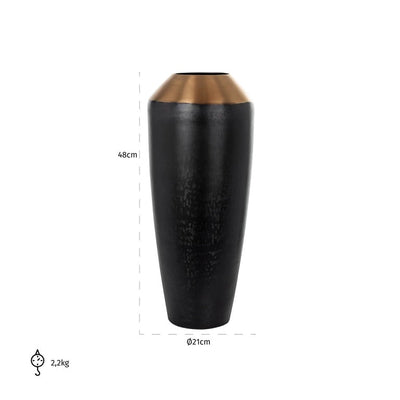 Danito Black Medium Vase. 48cm