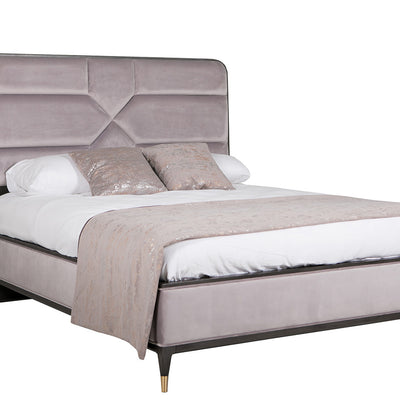 Darcy Art Deco bed in Sand or Ebony