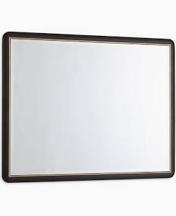 Darcy rectangle mirror in Ebony or stone. 80 x 106cm-Renaissance Design Studio