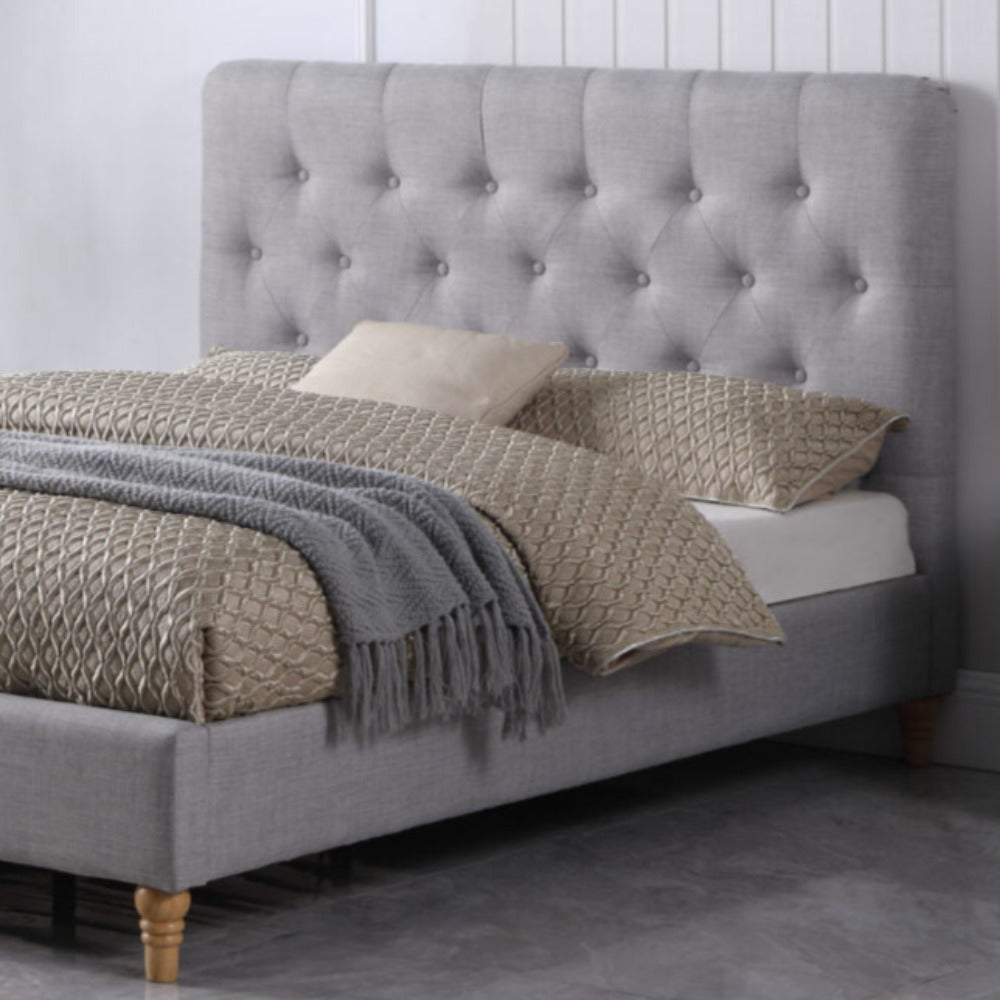 Darling fabric bed in single or double at a great price-Renaissance Design Studio