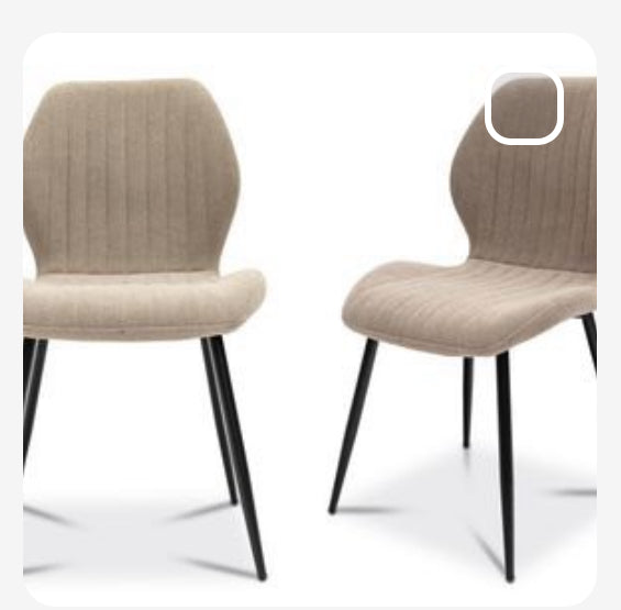 Darrel Fabric Dining Chair in Natural Stone-Renaissance Design Studio