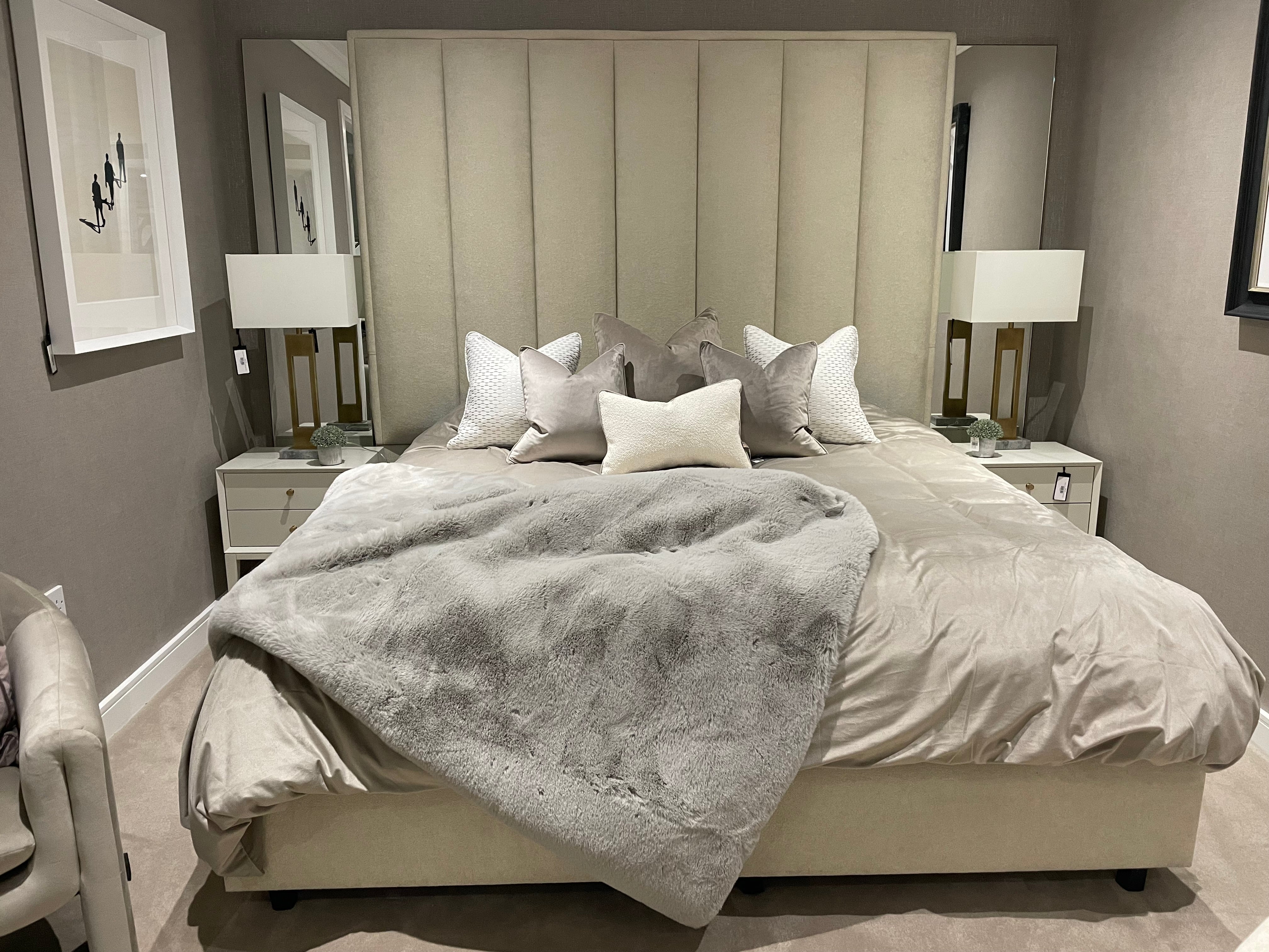 Delta Full wall height Emperor headboard SALE sold as seen-Wall height headboard plus bed-Renaissance Design Studio