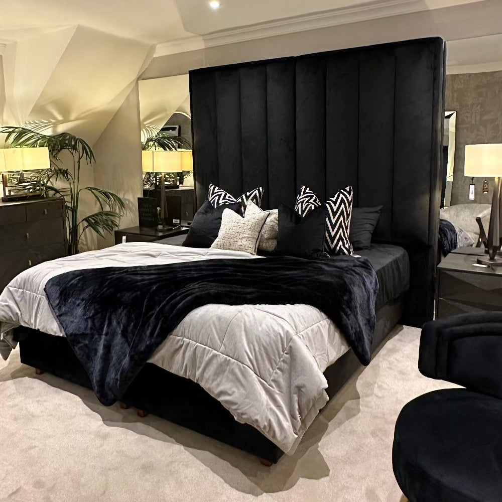 Delta Full wall height Emperor headboard SALE sold as seen-Wall height headboard plus bed-Renaissance Design Studio