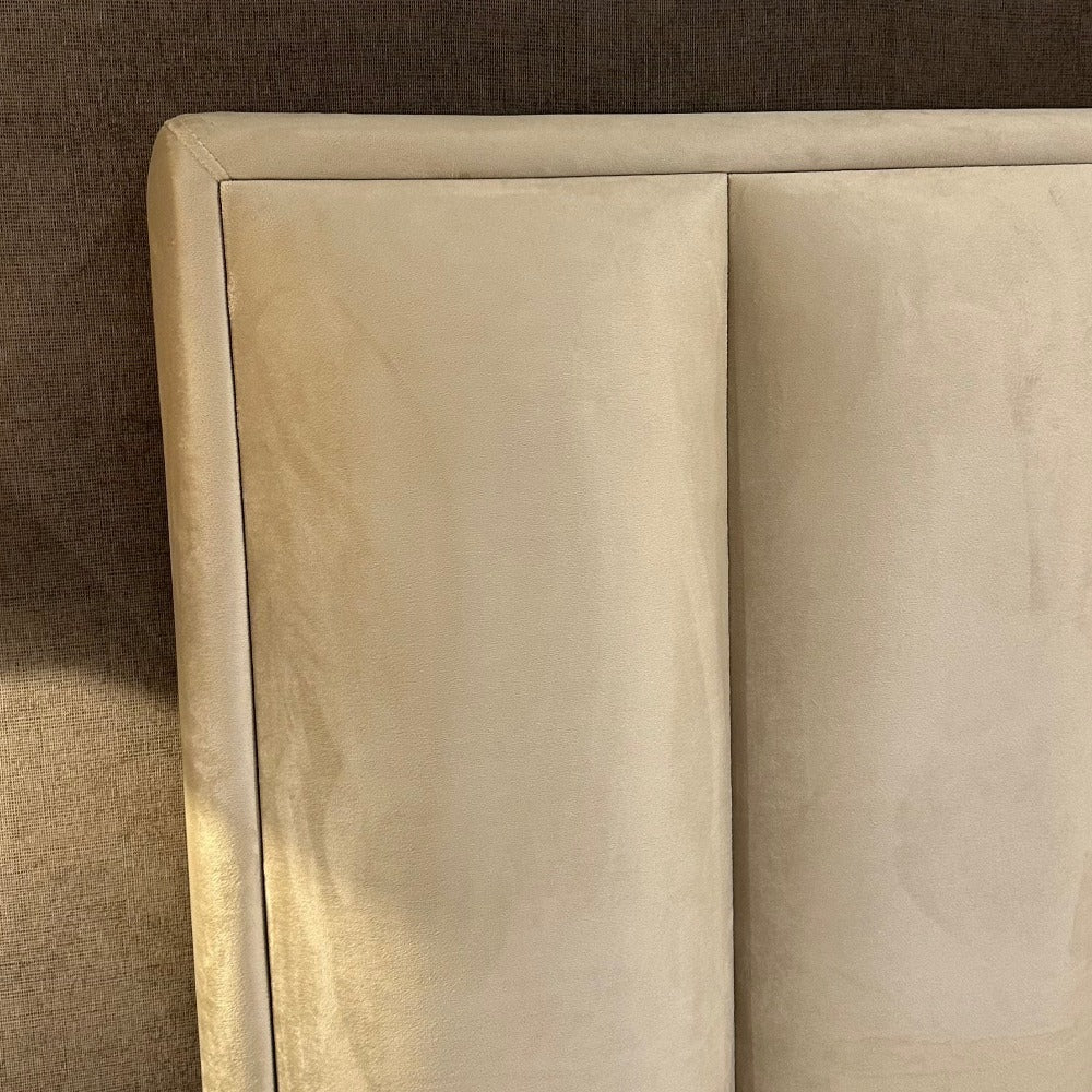 Delta Ottoman gas lift super king 6 ft Bed in plush Cream velvet last 1 sold as seen at reduced price-Renaissance Design Studio