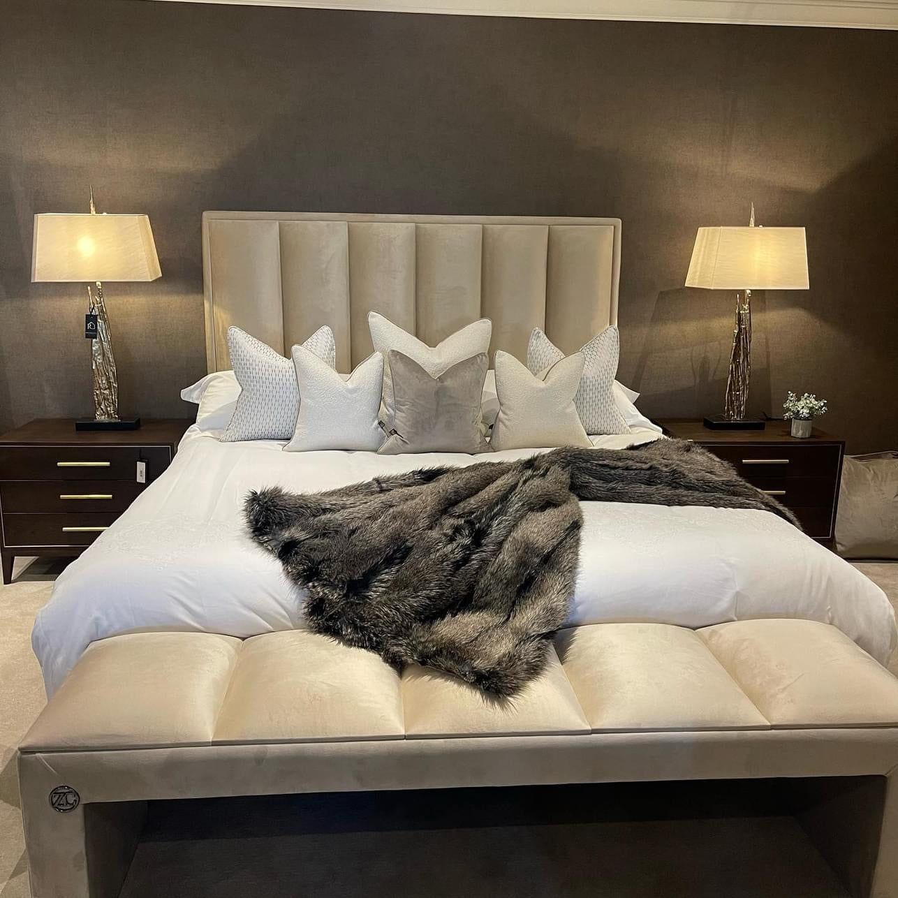 Delta Ottoman gas lift super king 6 ft Bed in plush Cream velvet last 1 sold as seen at reduced price-Renaissance Design Studio