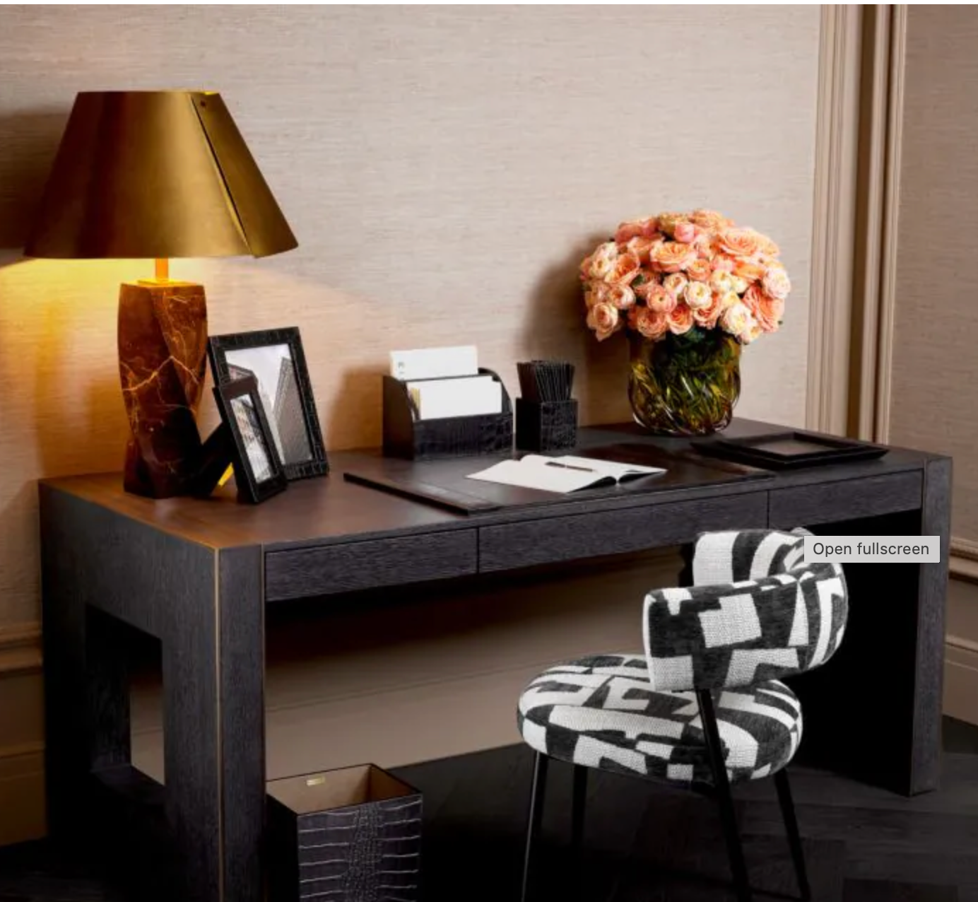 Desk Rovigo Charcoal | bronze finish by Eichholtz ex showroom reduced-Renaissance Design Studio