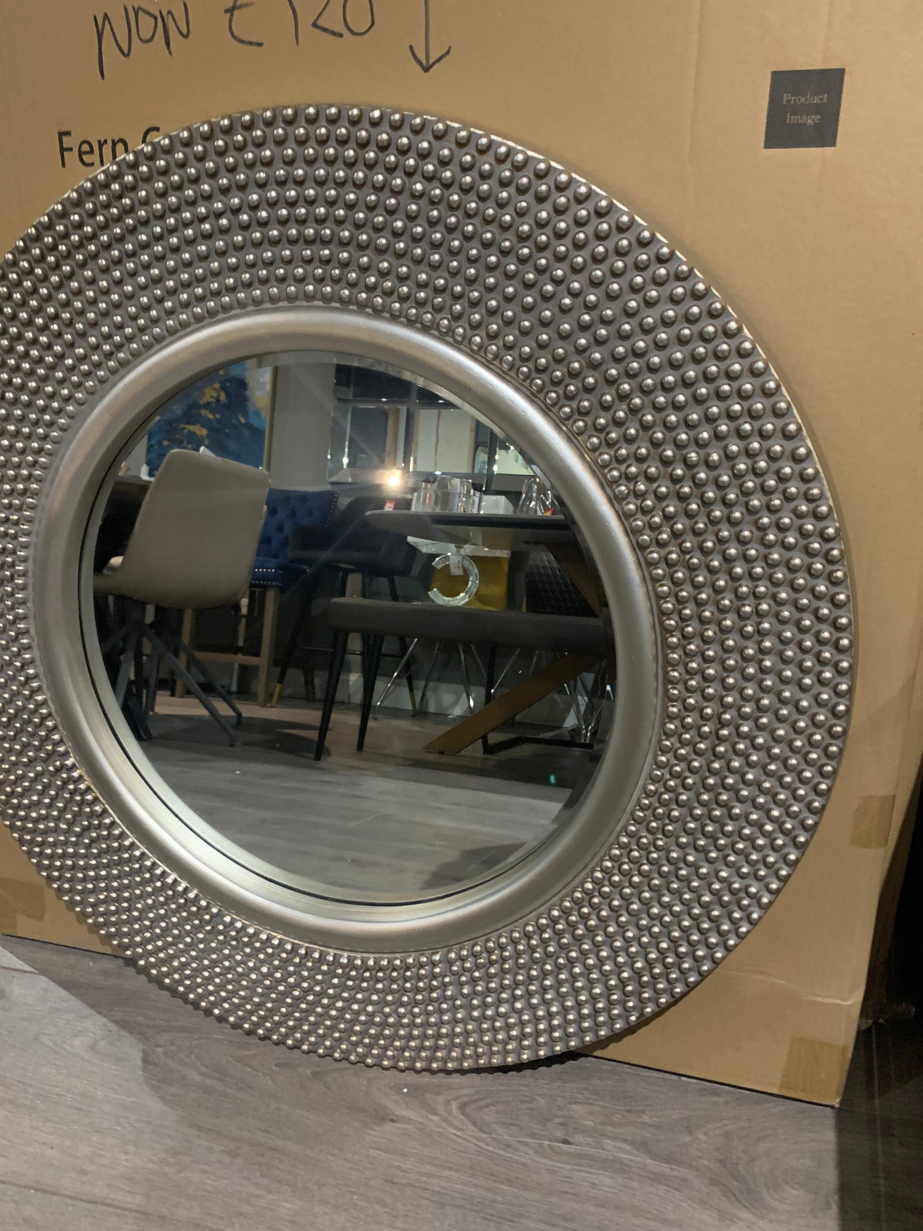 Dimpled mirror 80 cm-Renaissance Design Studio