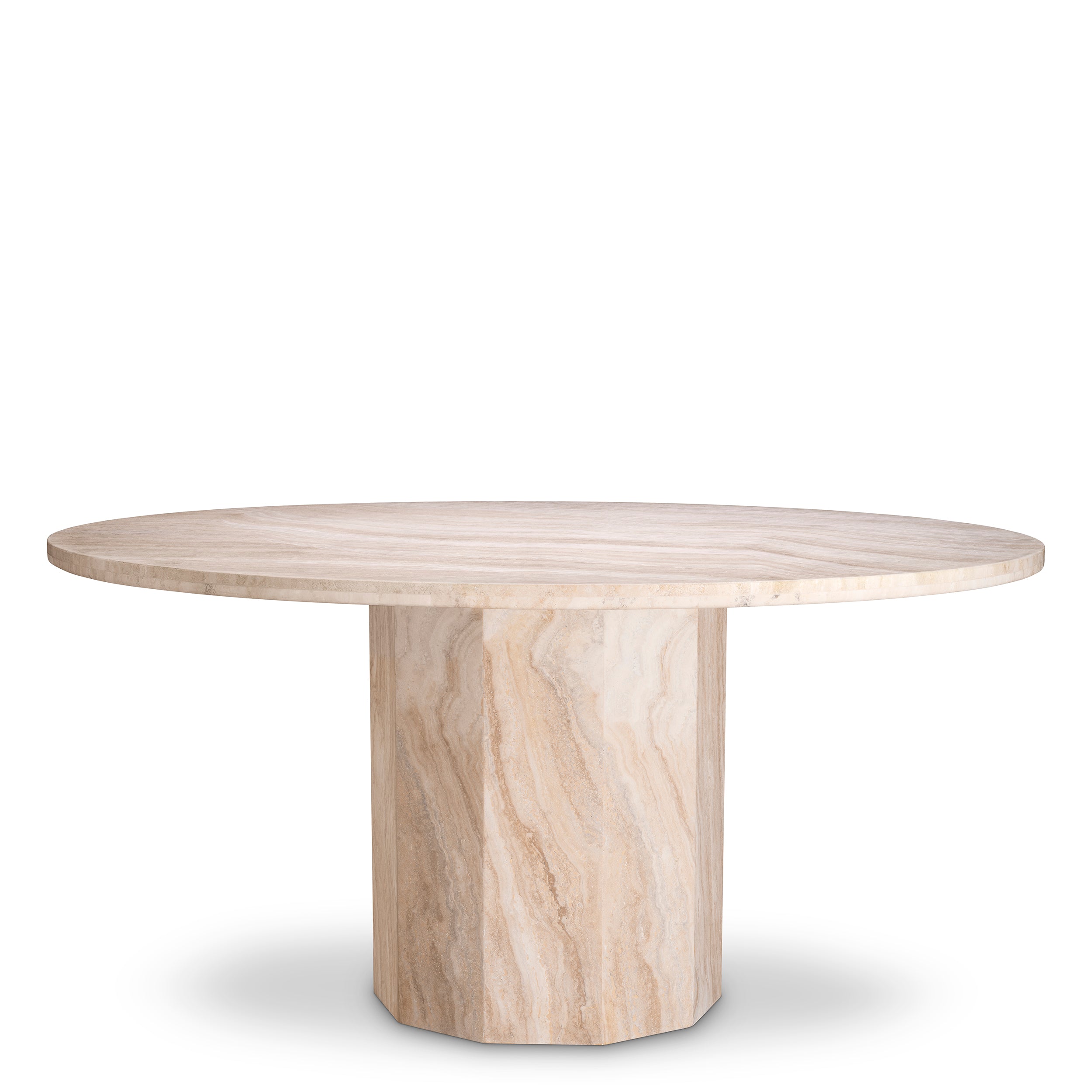 Dining Table Florence In Travertine marble by Eichholtz Ex showroom Save 27%-dining table-Renaissance Design Studio