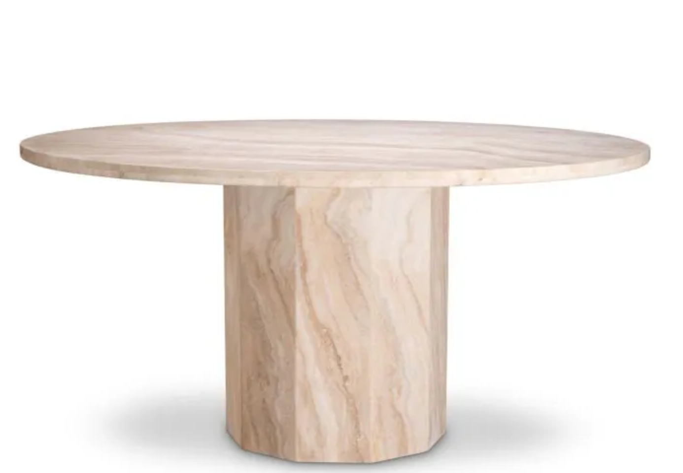 Dining Table Florence In Travertine marble by Eichholtz Ex showroom Save20%-Renaissance Design Studio