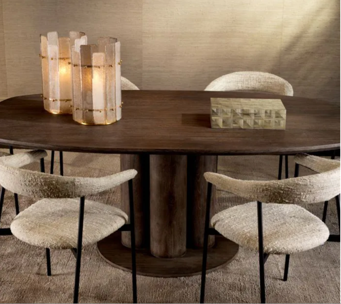 Dining table Silverstone oak veneer 200 cm Westwood by Eichholtxz-Renaissance Design Studio