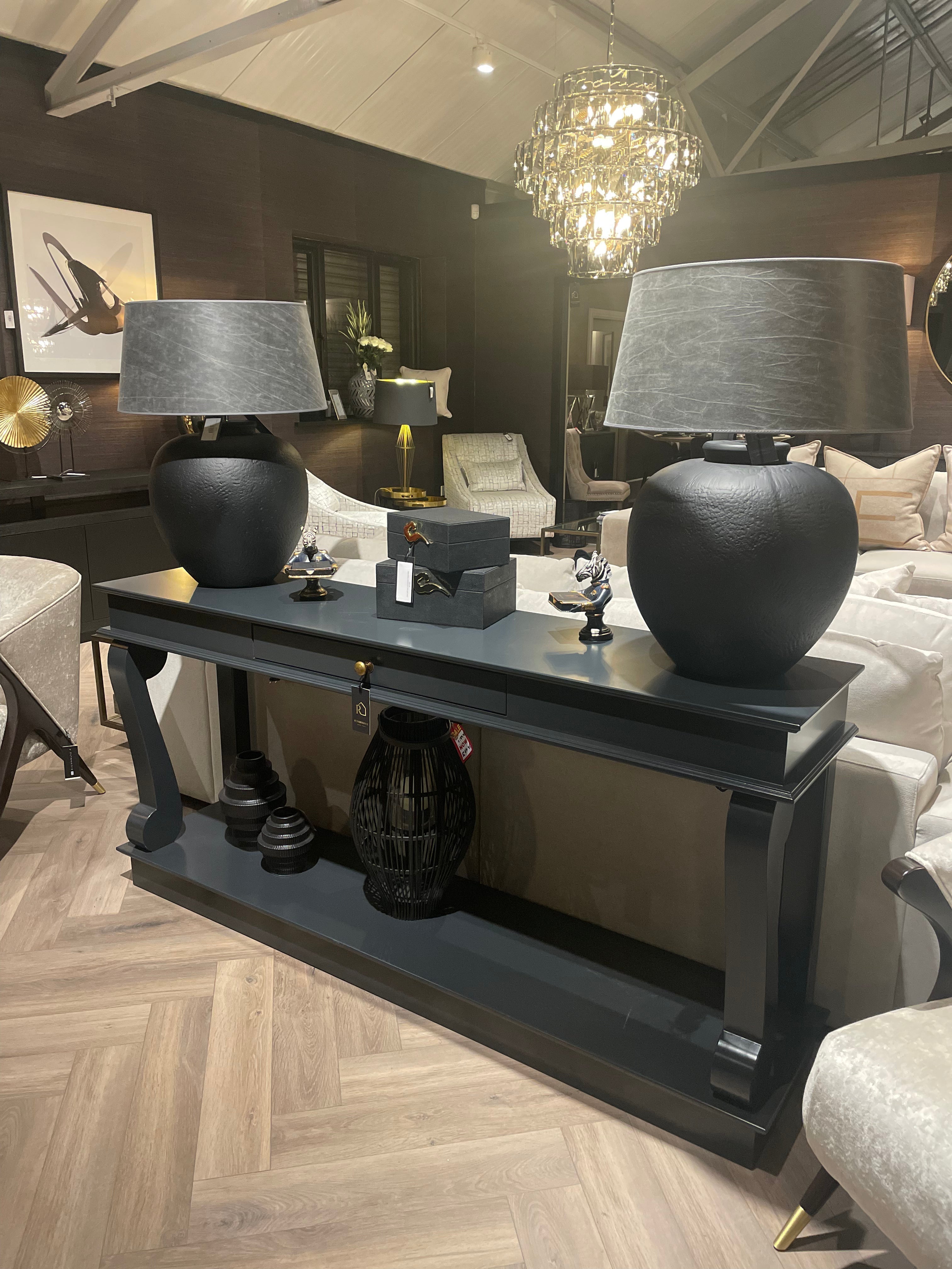 Dione scroll Console Table with 1 Drawer in various bespoke options-Renaissance Design Studio