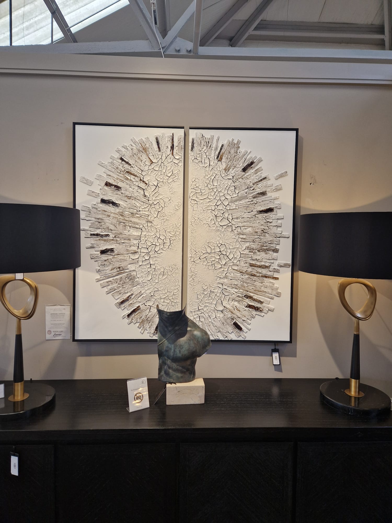 Diptico Icaro Original large Artworks by artist Vicente Soriano-Renaissance Design Studio