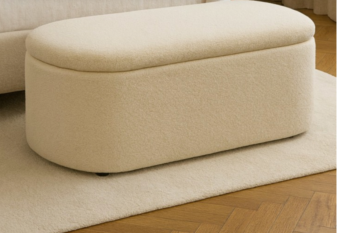 Donny bed in King size cream fabric-bed-Renaissance Design Studio