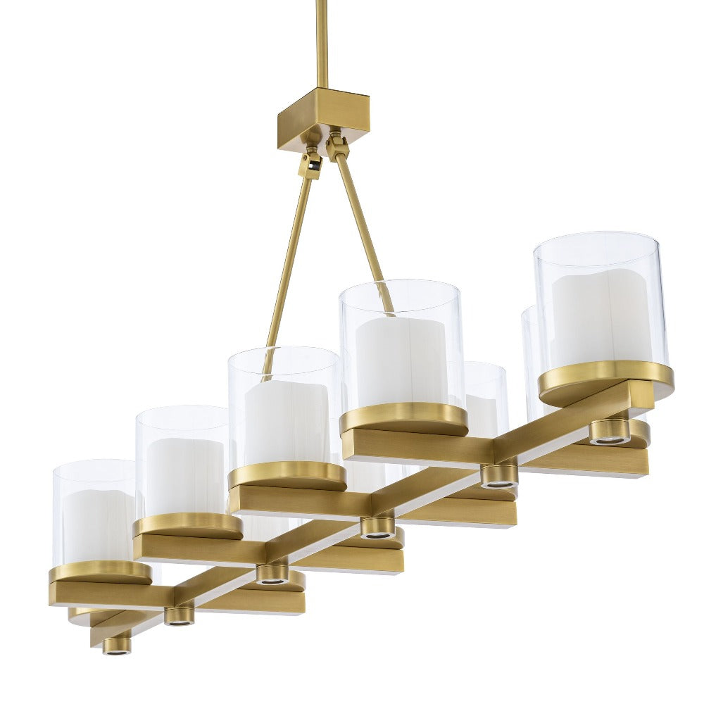 Donovan Hanging light fitting in antiqued brass by Eichholtz-Renaissance Design Studio