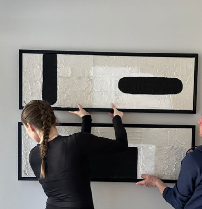 Dramatic wall art in 2 pieces reduced-canvas wall art-Renaissance Design Studio