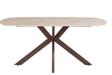Dublin Bay Pura Dining table 180 cm w white marblestone effect top