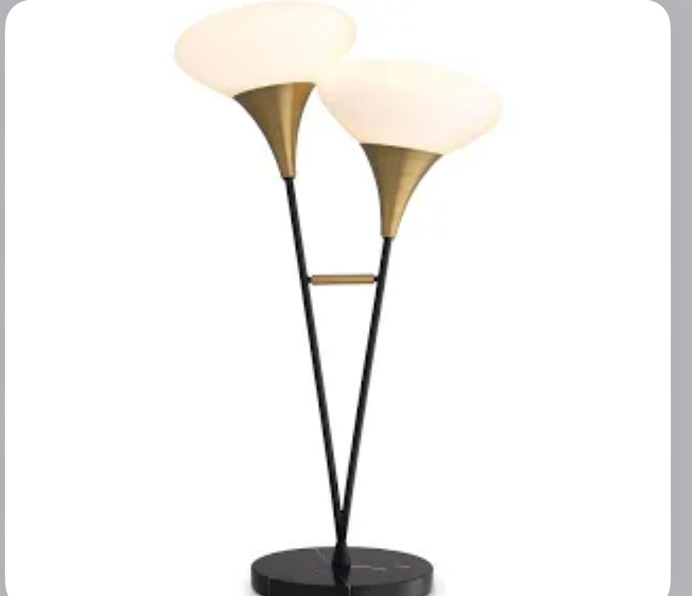 Duco Table Lamp antique brass finish by Eichholtz 20% off Eichholtz lamps-Renaissance Design Studio