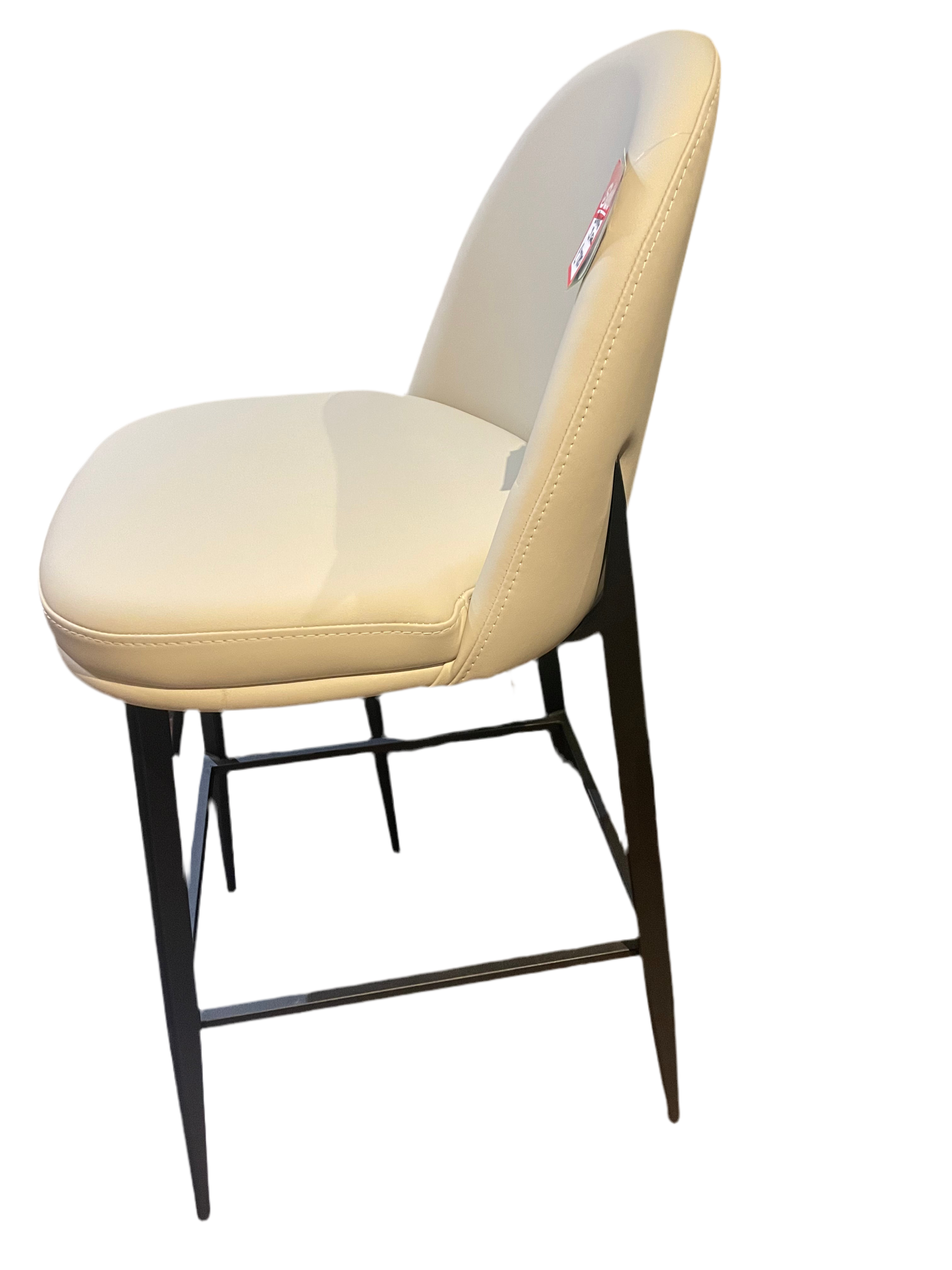 Duke counter bar stools with taupe faux leather available in set of 3 at reduced price sooo comfy-Renaissance Design Studio